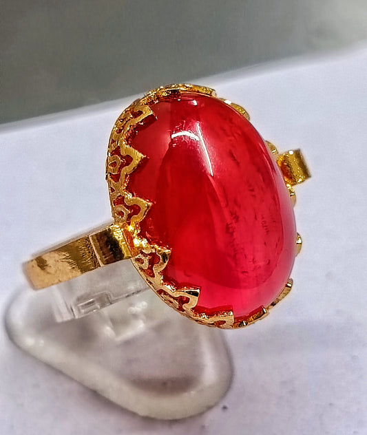 Beautiful big ston ring RED069