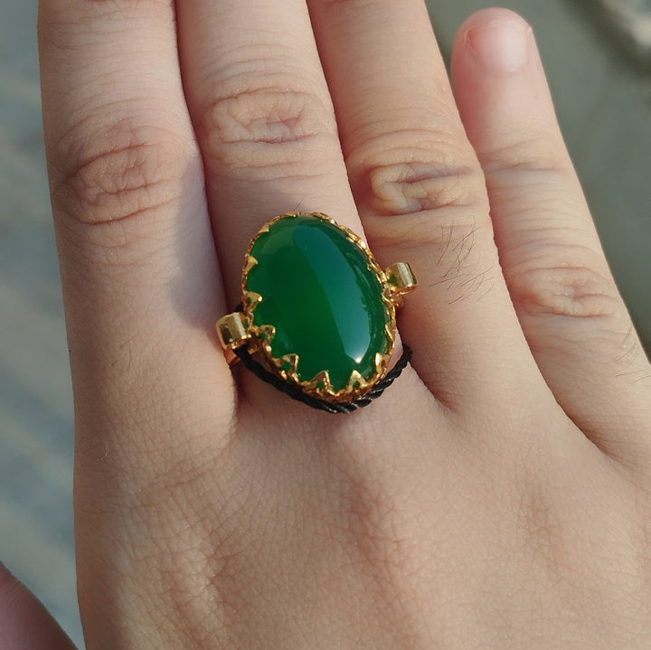 Crystal emrald ring069