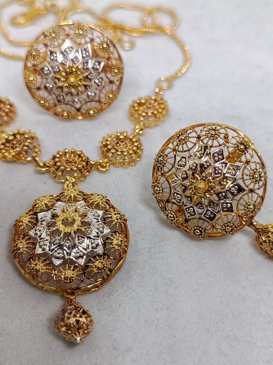 Gold look set mala 1325