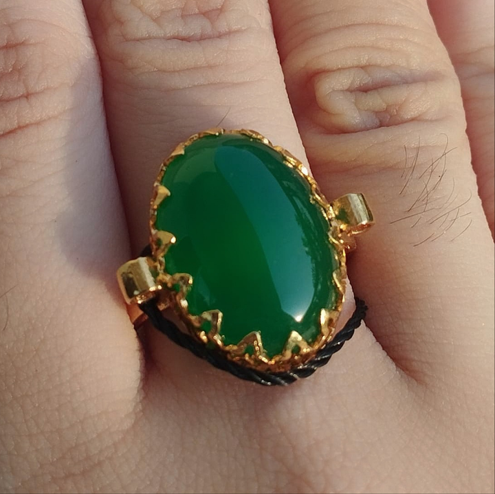 Crystal emrald ring069
