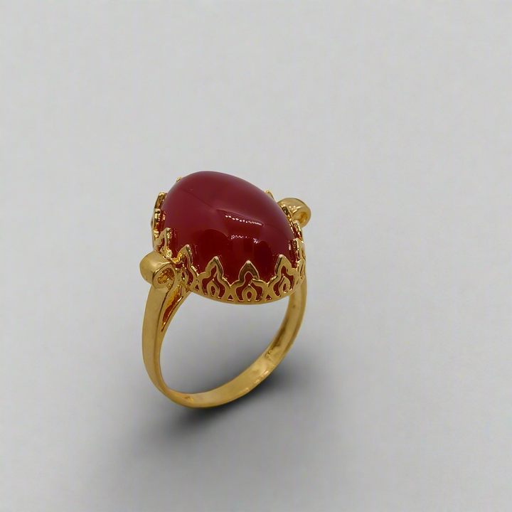 Aqeeq Brown Ring