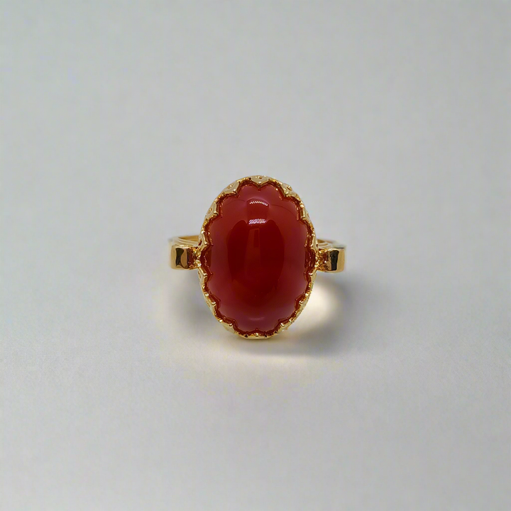 Aqeeq Brown Ring