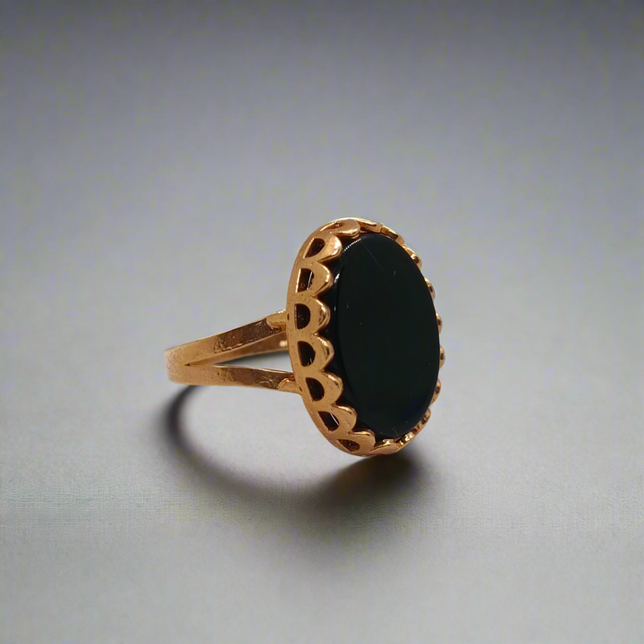 Beautiful black aqeeq ring 03