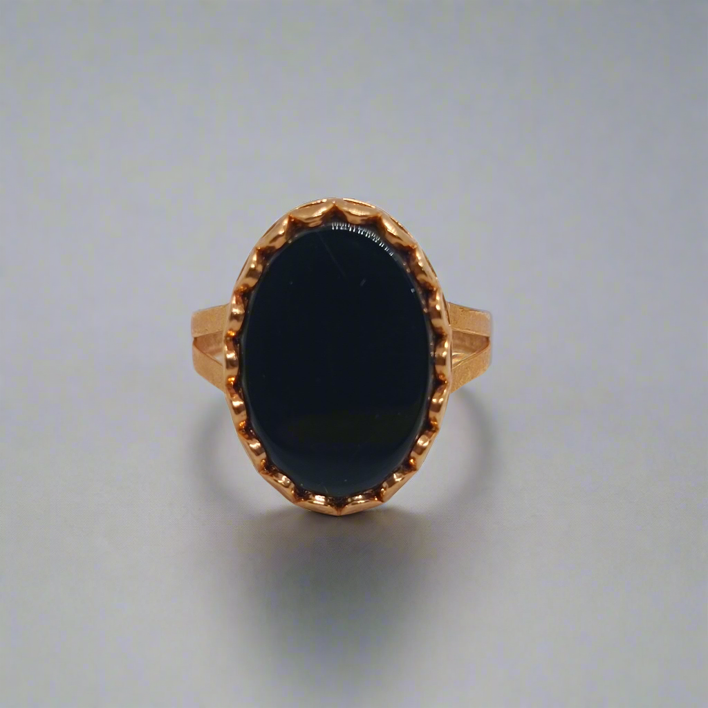 Beautiful black aqeeq ring 03