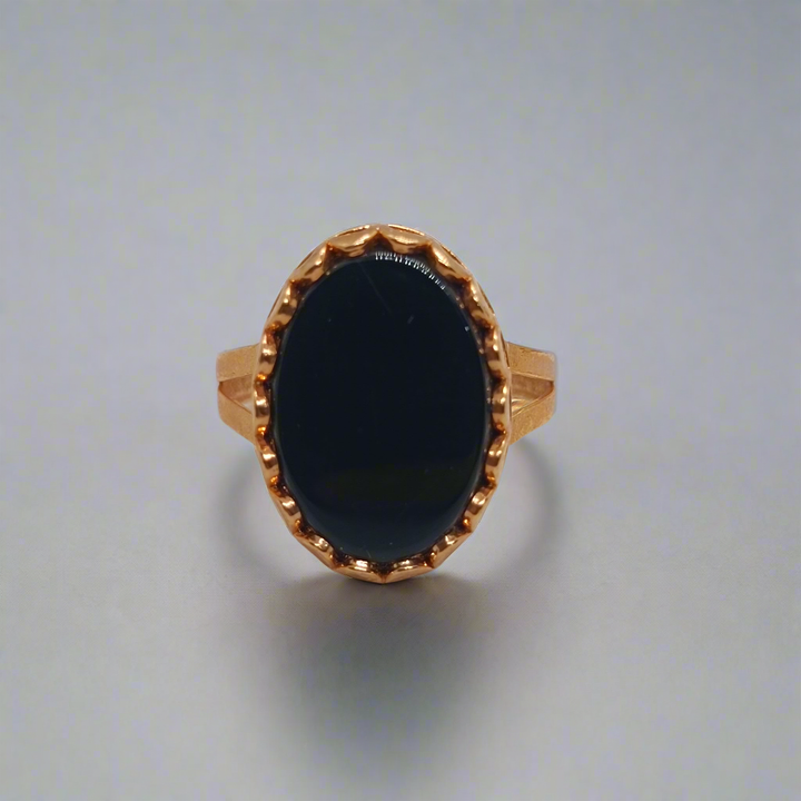 Beautiful black aqeeq ring 03